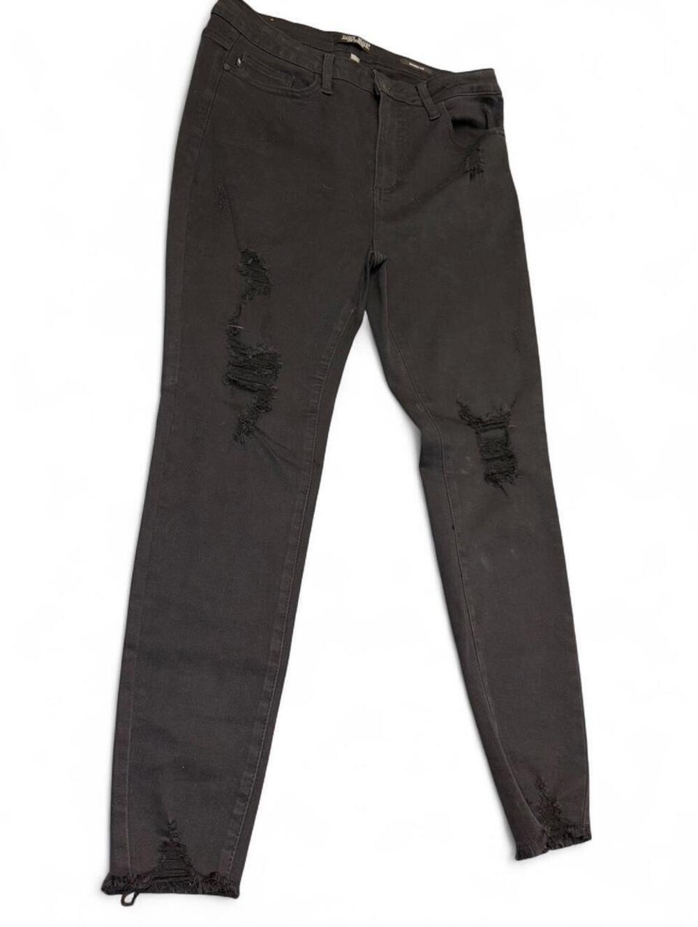 Judy Blue Black Skinny Fit Jeans Size 15/32 High Rise Stretch Denim